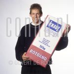 Jules Ellerman (Date Unknown) at studio in Amsterdam.

[keywords]Posed, Half Length, Eyecontact, Smiling, Construction material[/keywords]